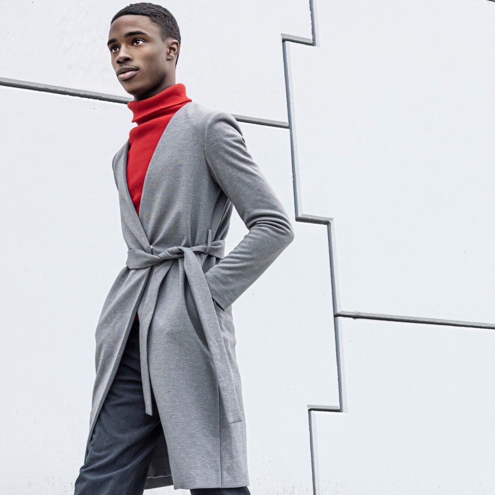 3 Piece FIT: Finders Keepers 'Upgrade You' Coat + Red Turtleneck Sweater + Pants